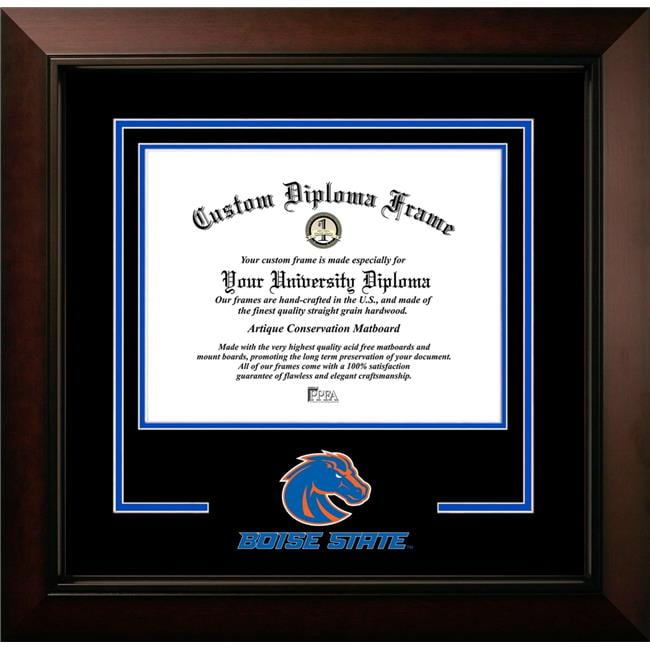 ID991LBCSD-1185 8.5 x 11 in. Boise State University Broncos Logo Diploma Frame, Legacy Black Cherry Spirit