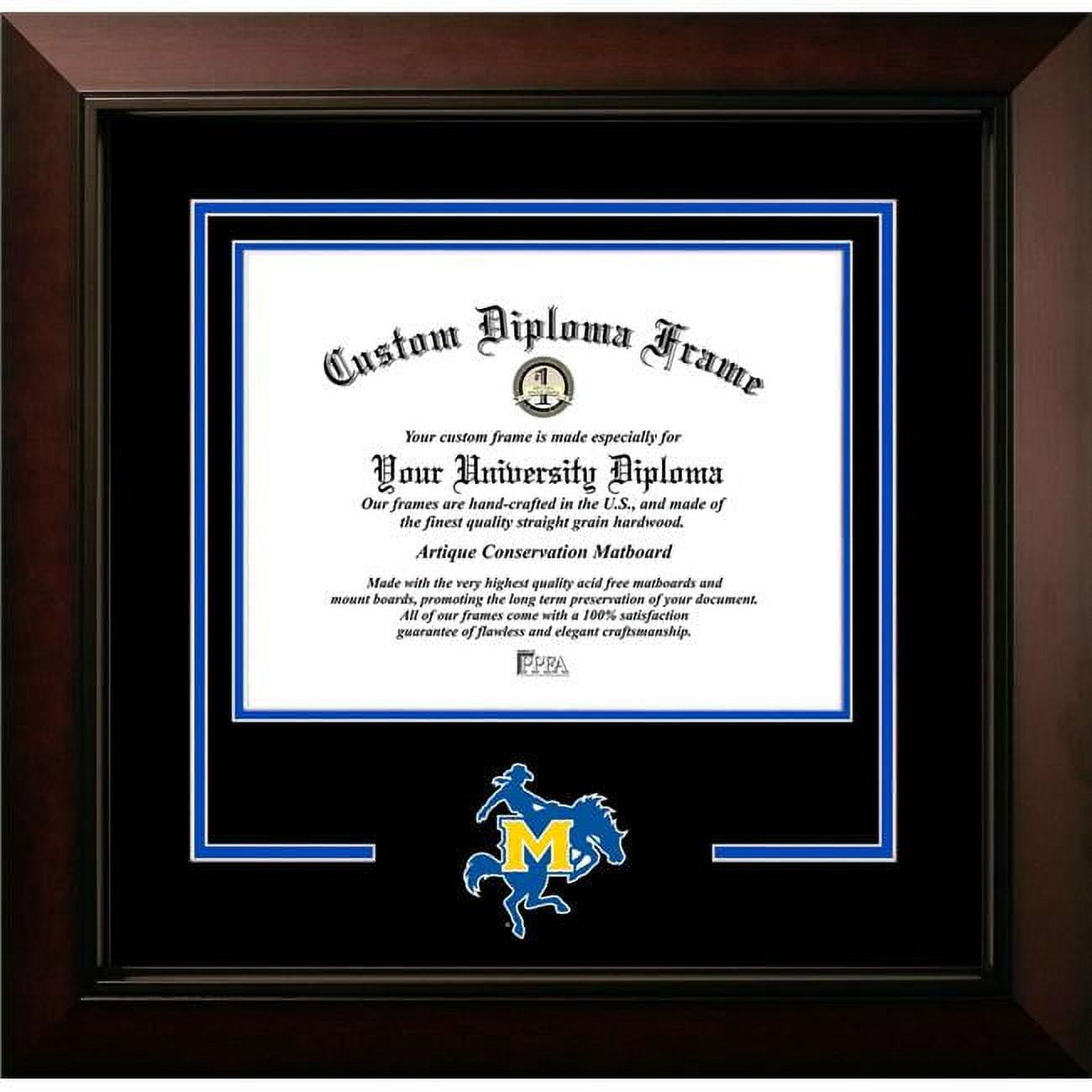 LA996LBCSD-1185 8.5 x 11 in. McNeese State University Logo Diploma Frame, Legacy Black Cherry Spirit