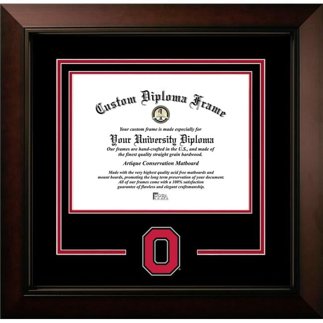 8.5 x 11 in. Ohio State Buckeyes University Logo Diploma Frame, Legacy Black Cherry Spirit