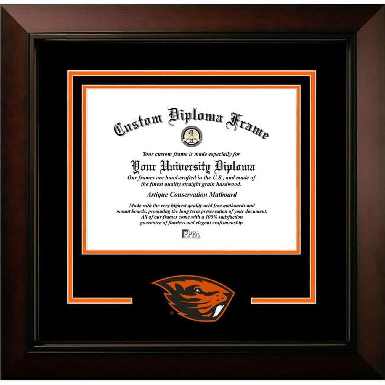 OR996LBCSD-1185 8.5 x 11 in. Oregon State Beavers Logo Diploma Frame, Legacy Black Cherry Spirit