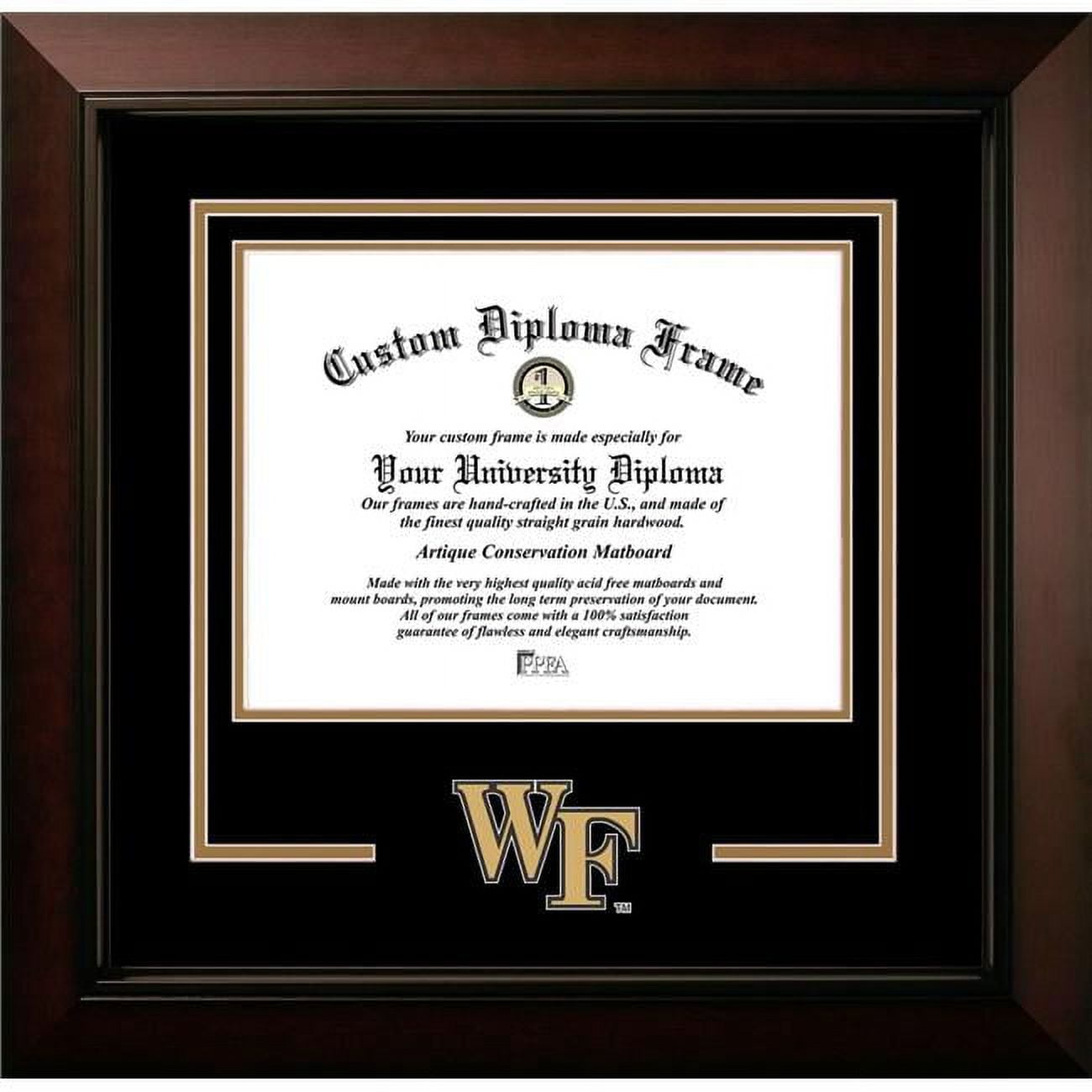 NC991LBCSD-1411 11 x 14 in. Wake Forest Demon Deacons Logo Diploma Frame, Legacy Black Cherry Spirit