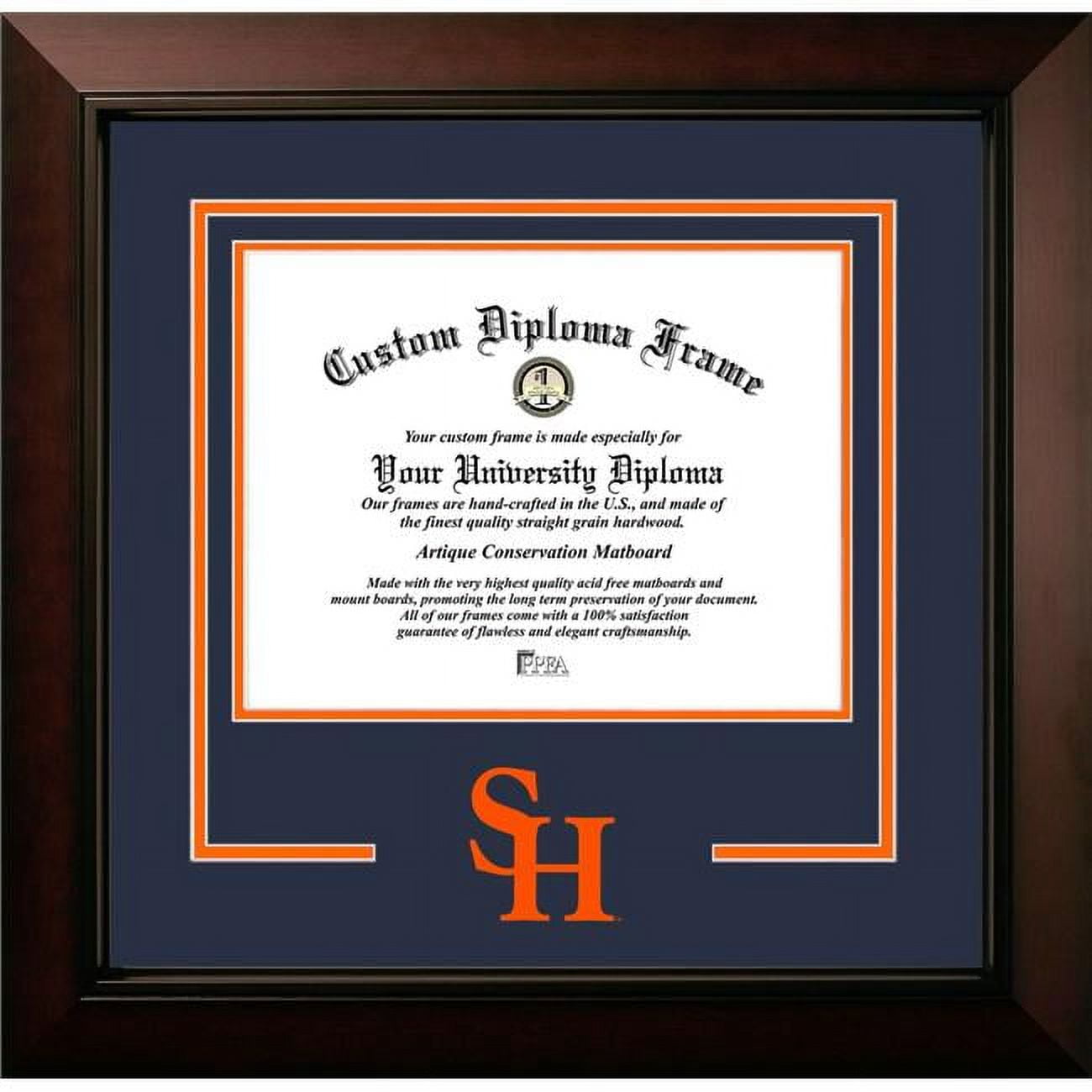 TX988LBCSD-1411 11 x 14 in. Sam Houston State Bearkats Logo Diploma Frame, Legacy Black Cherry Spirit