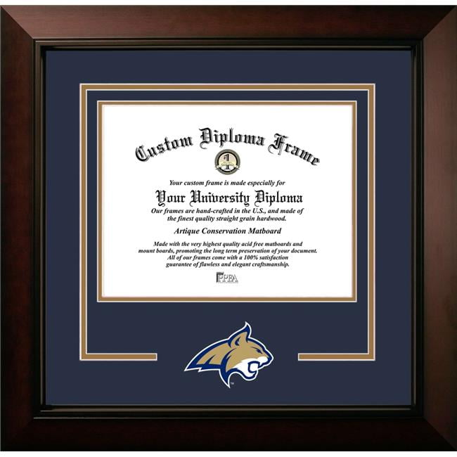 MT991LBCSD-86 6 x 8 in. Montana State Billings Yellowjackets Logo Diploma Frame, Legacy Black Cherry Spirit