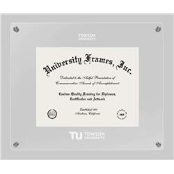 MD999LCC1411 Towson University Lucent Clear-Over-Clear Diploma Frame