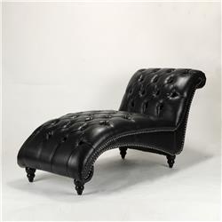 Picture of Chairone House W68039274 Button Tufted Chaise Lounge&#44; Black