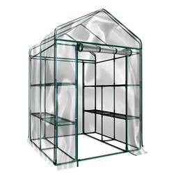 Picture of Bei You W41923659 76 x 56 x 56 in. Outdoor Green House Walk in Plant Gardening Greenhouse with 2 Tiers 8 Shelves