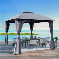 Picture of Bei You W41941372 10 x 10 x 9 ft. Outdoor Patio Garden Canopy Outdoor Shading Gazebo Tent with Curtain