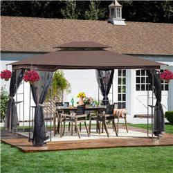 Picture of Bei You W41942173 13 x 10 ft. Outdoor Patio Gazebo Canopy Tent with Ventilated Double Roof & Mosquito Net Suitable for Lawn Garden Backyard Deck&#44; Brown