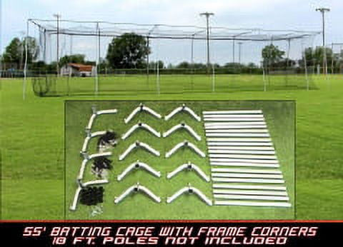 Picture of Cimarron Sports CM-552224TPC 55 x 12 x 12 in. No. 24 Batting Cage & Frame Corners