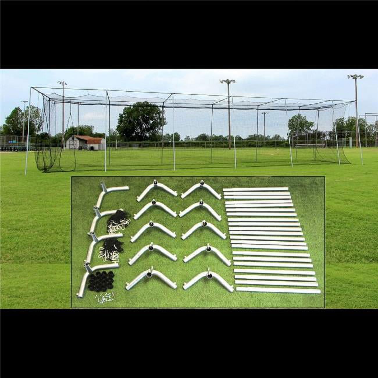 Picture of Cimarron Sports CM-554224TPC 55 x 14 x 12 in. No. 24 Batting Cage & Frame Corners