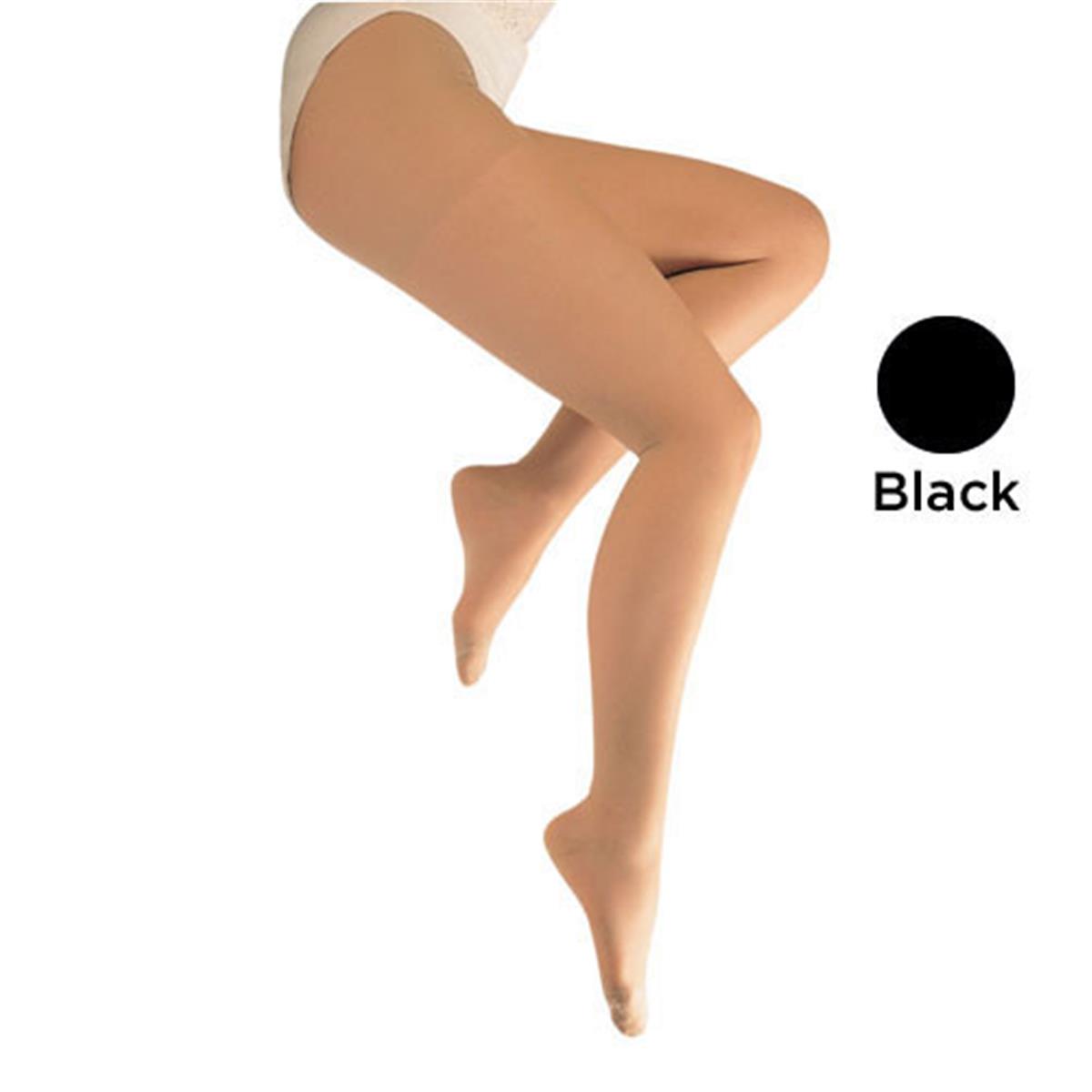 Picture of Blue Jay BJ365BLM 20-30 mmHg Ladies Sheer Firm Support Panty Hose, Black - Medium