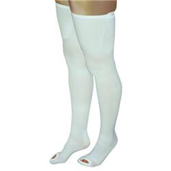 Picture of Blue Jay BJ355WHSS 15-20 mmHg Anti-Embolism Stockings Small & Short Thigh High Inspection Toe&#44; White