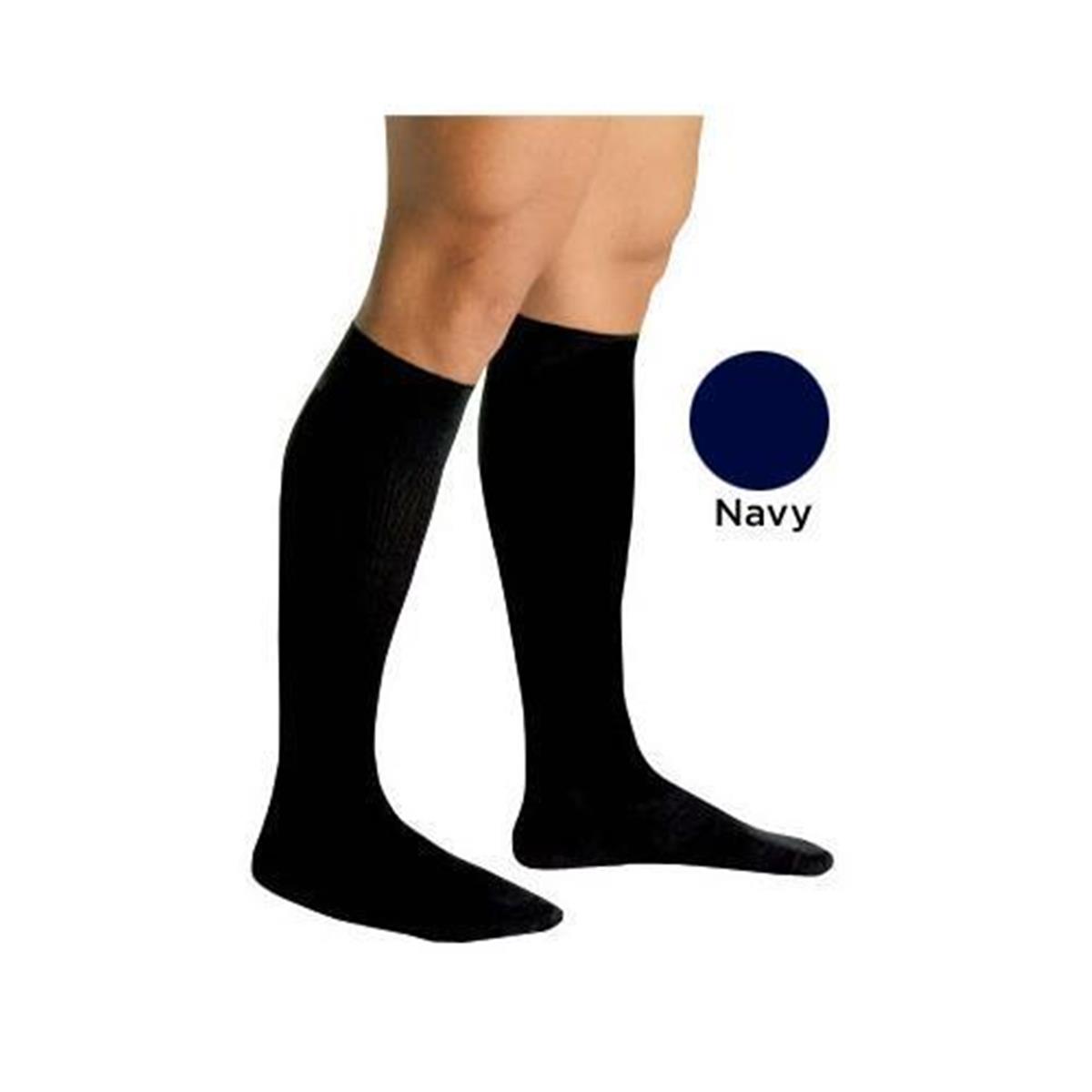 BJ345NVM 20-30 mmHg Mens Firm Support Socks, Navy - Medium