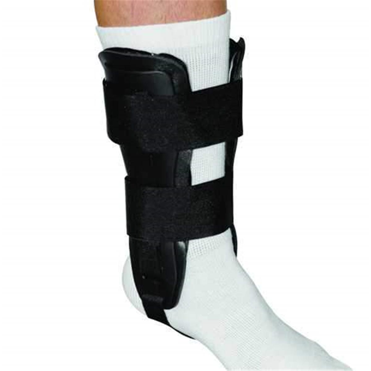Universal Gel Ankle Support - Black - Adjustable Fit - Hard Shell Protection