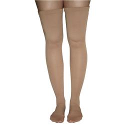 Picture of Blue Jay BJ385BGL 20-30 mmHg Firm Surgical Weight Stockings Thigh Garter Top Closed Toe&#44; Beige - Large