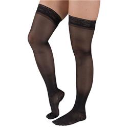 Picture of Blue Jay BJ381BLXL Firm Surgical Weight Stockings 20-30 mmHg Thigh Stay Up Top Closed Toe - Extra Large