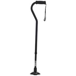 Picture of Alex 1658 Self Standing Alum Cane with Offset Handle&#44; Black