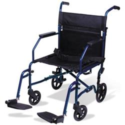 Picture of Apex-Carex Healthcare FGA33677 19 in. Classics Steel Transport Folding Chair&#44; Metallic Blue & Black