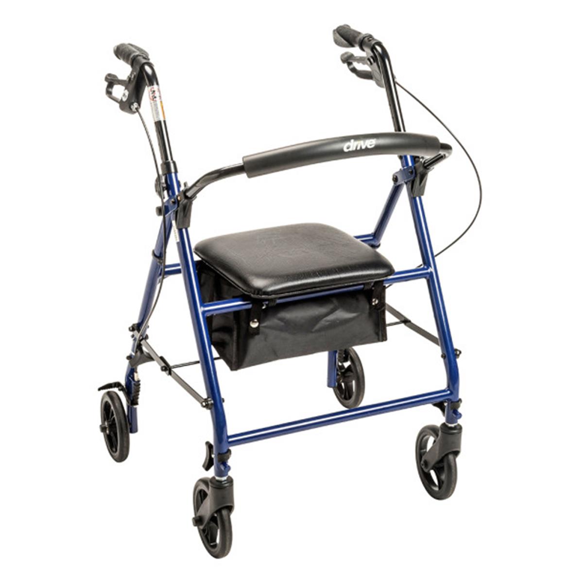 Picture of Complete Medical Supplies R800KDRD Steel Rollator with 6 Wheels Knocked-Down, Red