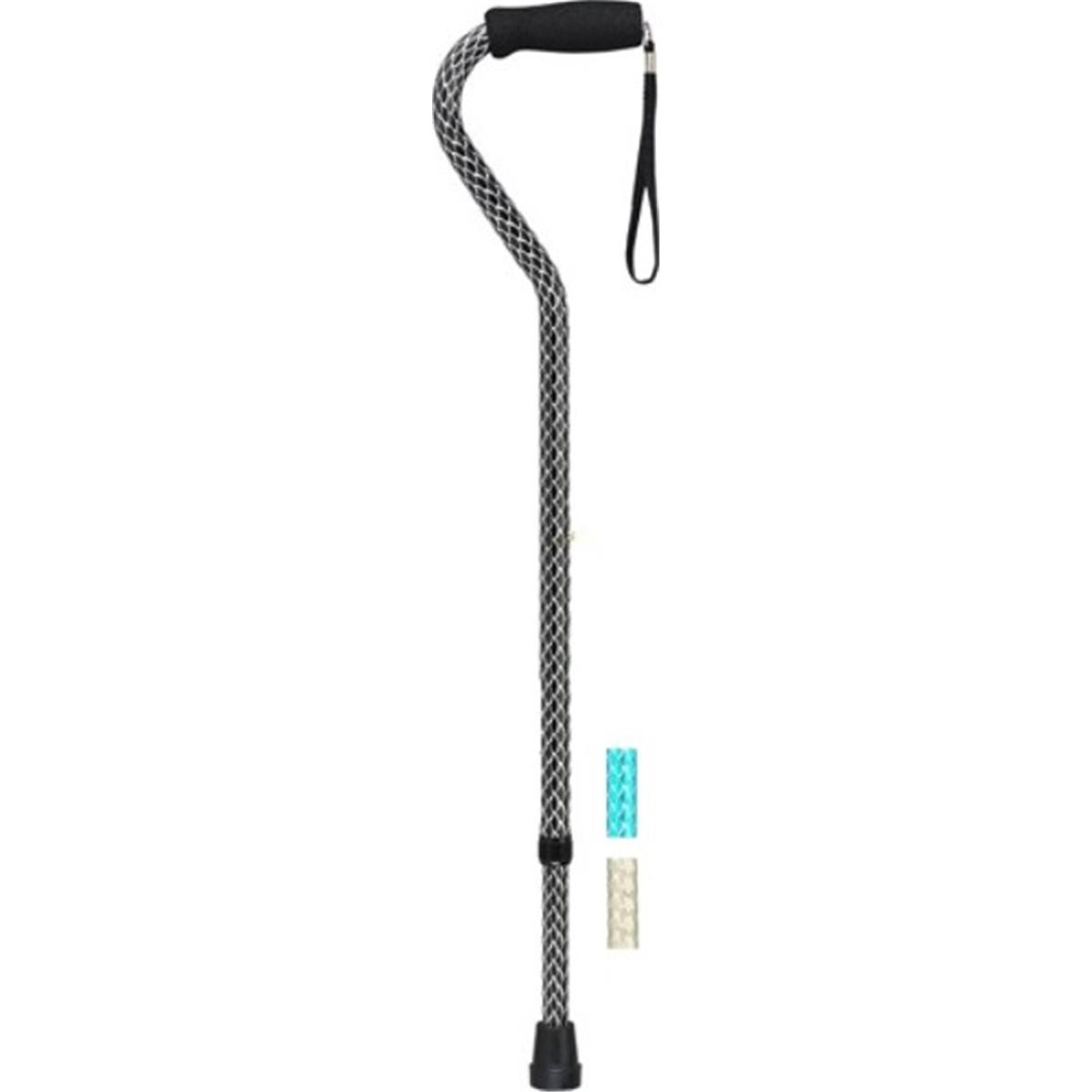 1627 Designer Color Combo Aluminum Offset Handle Cane - Case of 6