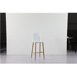 Picture of Commercial Seating Products RPP-Windsor-Bar-WH Minimalist Modern Windsor Bar Height Dining Bar Stool - White