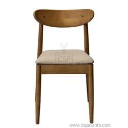 Picture of Commercial Seating Products WM-200-MIDCENT-TR Marcus Stackable Solid Wood Mid Century Dining Chair - Tinted Raw - 31.5 in.