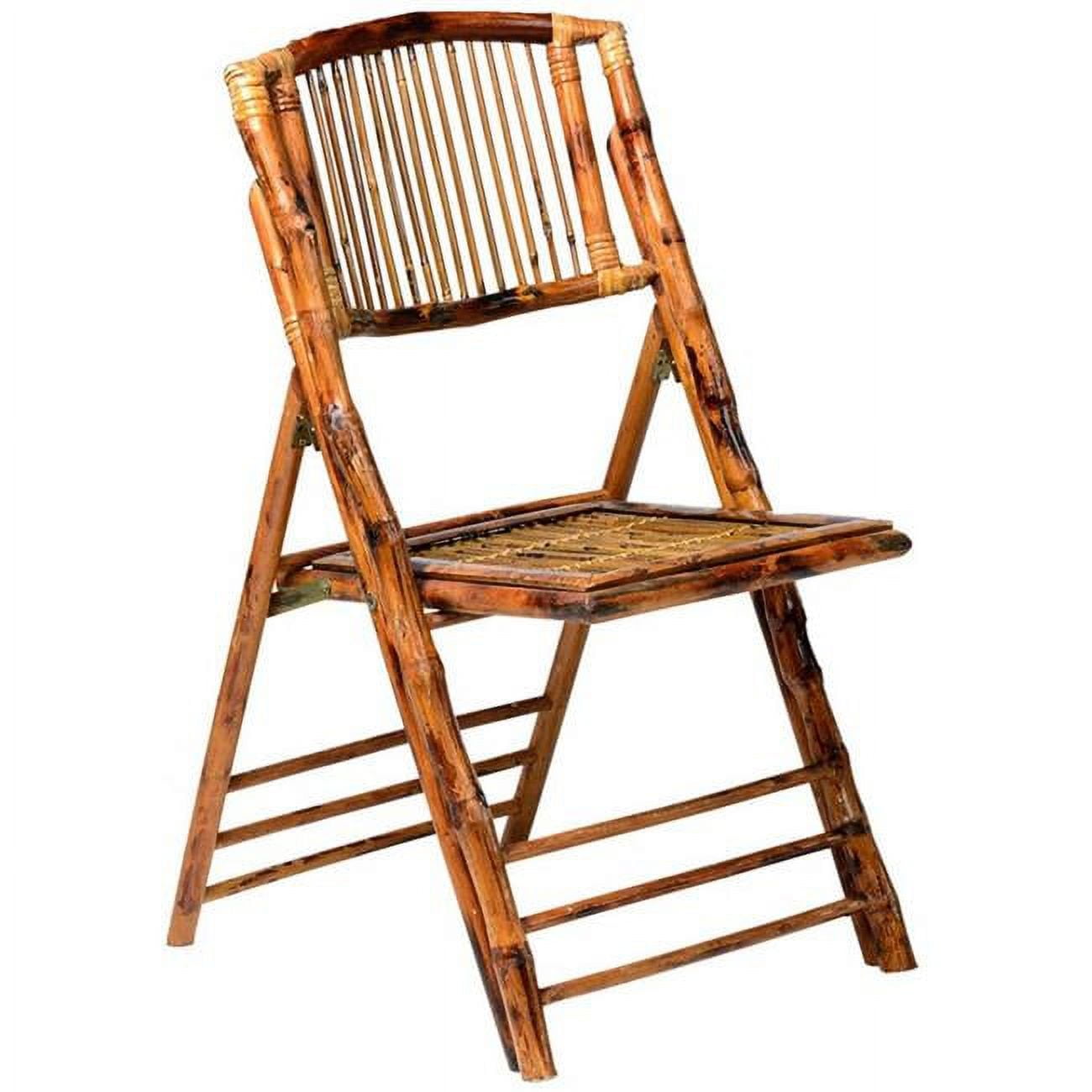 Picture of Commerical Seating Products BO-100-SB-WEB1 American Classic Bamboo Folding Chair - 34 x 18.25 x 21.5 in.