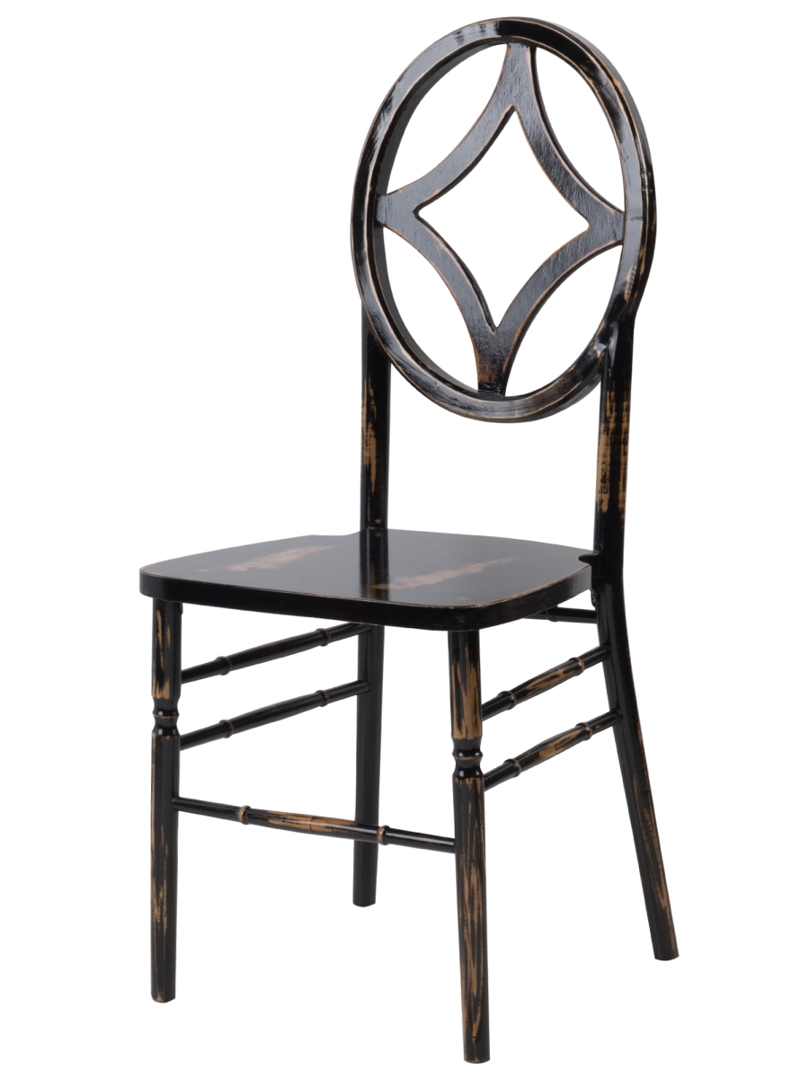 Picture of CSP W-434-VR-DIAMOND-LWB-WEB2 Diamond Wash Wood Dining Chairs&#44; Lime Black - Set of 2