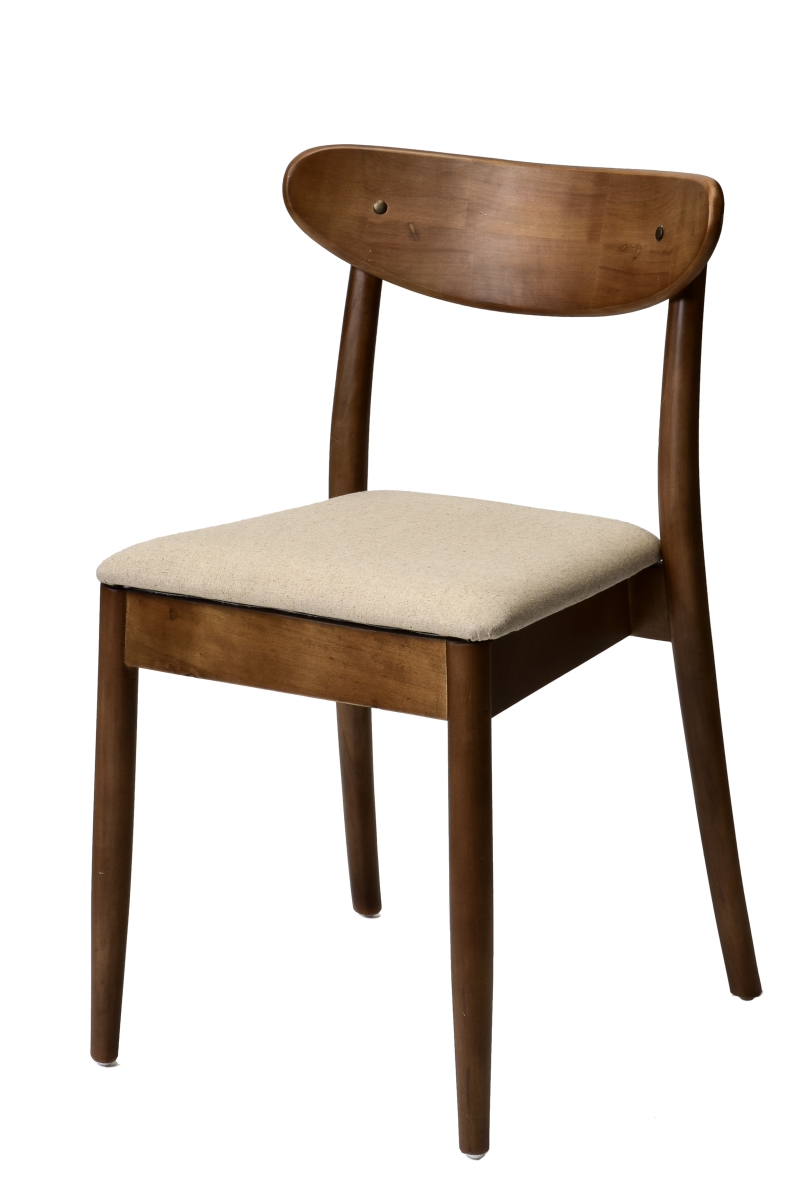 Picture of CSP WM-200-Midcent-DW-WEB2 Cafe Stackable Solid Wood Mid-Century Chair&#44; Dark Walnut - Set of 2