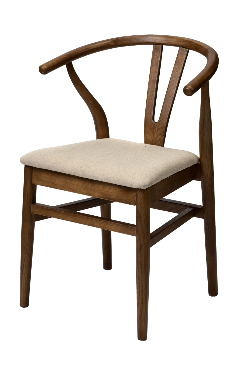 Picture of CSP WM-202-Midcent-DW-WEB2 Museum Stackable Solid Mid Century Chairs&#44; Dark Walnut - Set of 2