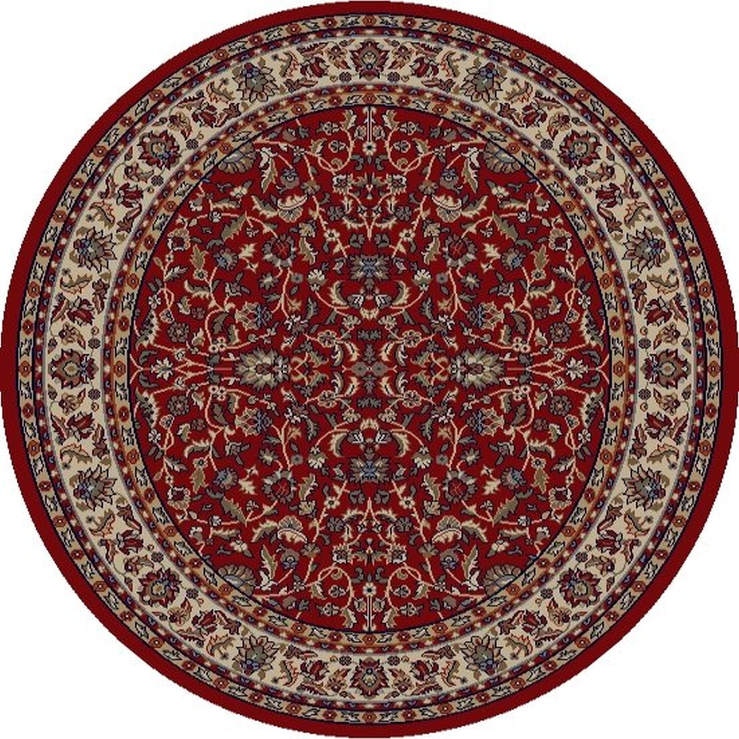 Picture of Concord Global 40600 5 ft. 3 in. Jewel Kashan - Round&#44; Red