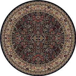 Concord Global 41130 5 ft. 3 in. Jewel Sarouk - Round, Black