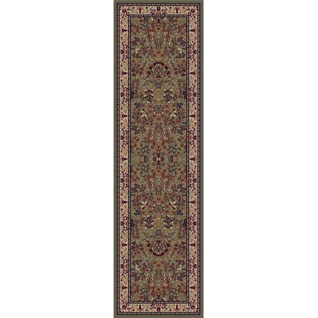 Jewel Sarouk - Green - 2 ft. 3 in. x 7 ft. 7 in.