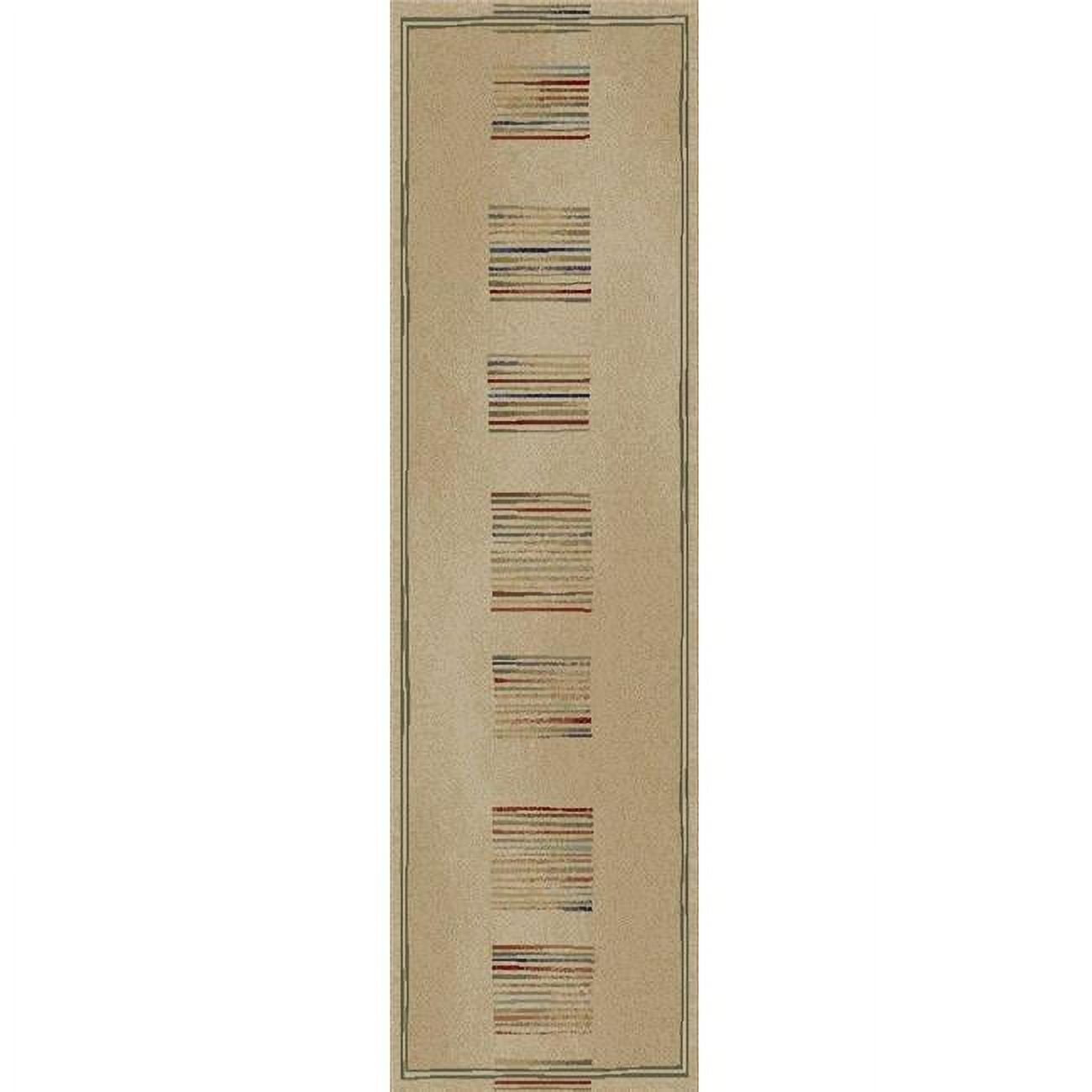 2 ft. 3 in. x 7 ft. 7 in. Jewel Stripes - Ivory