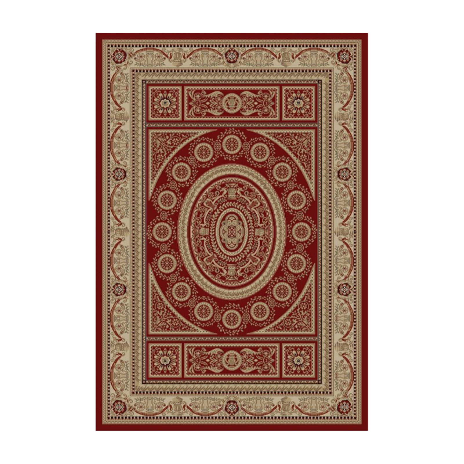 9 ft. 3 in. x 12 ft. 6 in. Jewel Aubusson - Red