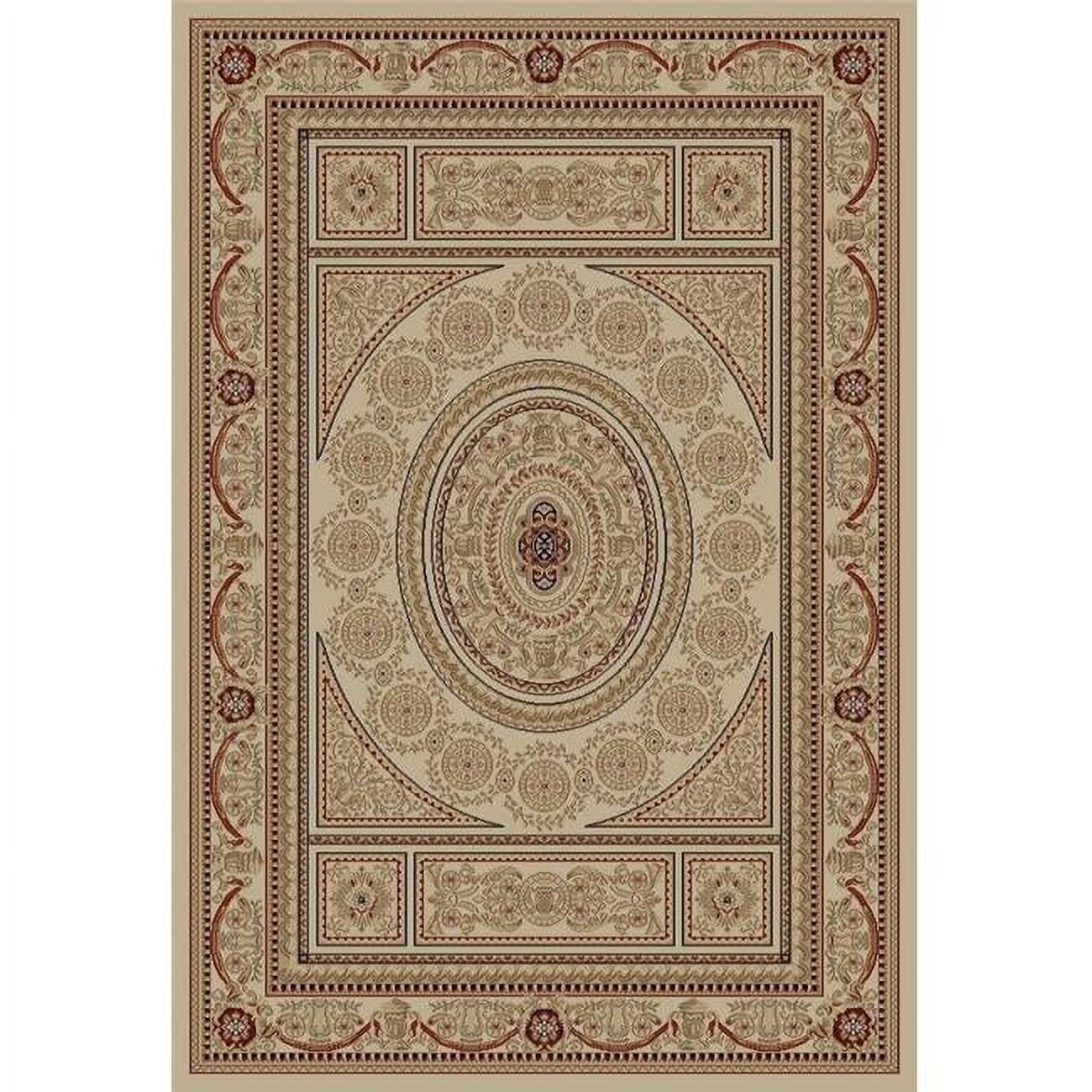 Jewel Aubusson - Ivory - 5 ft. 3 in. x 7 ft. 7 in.