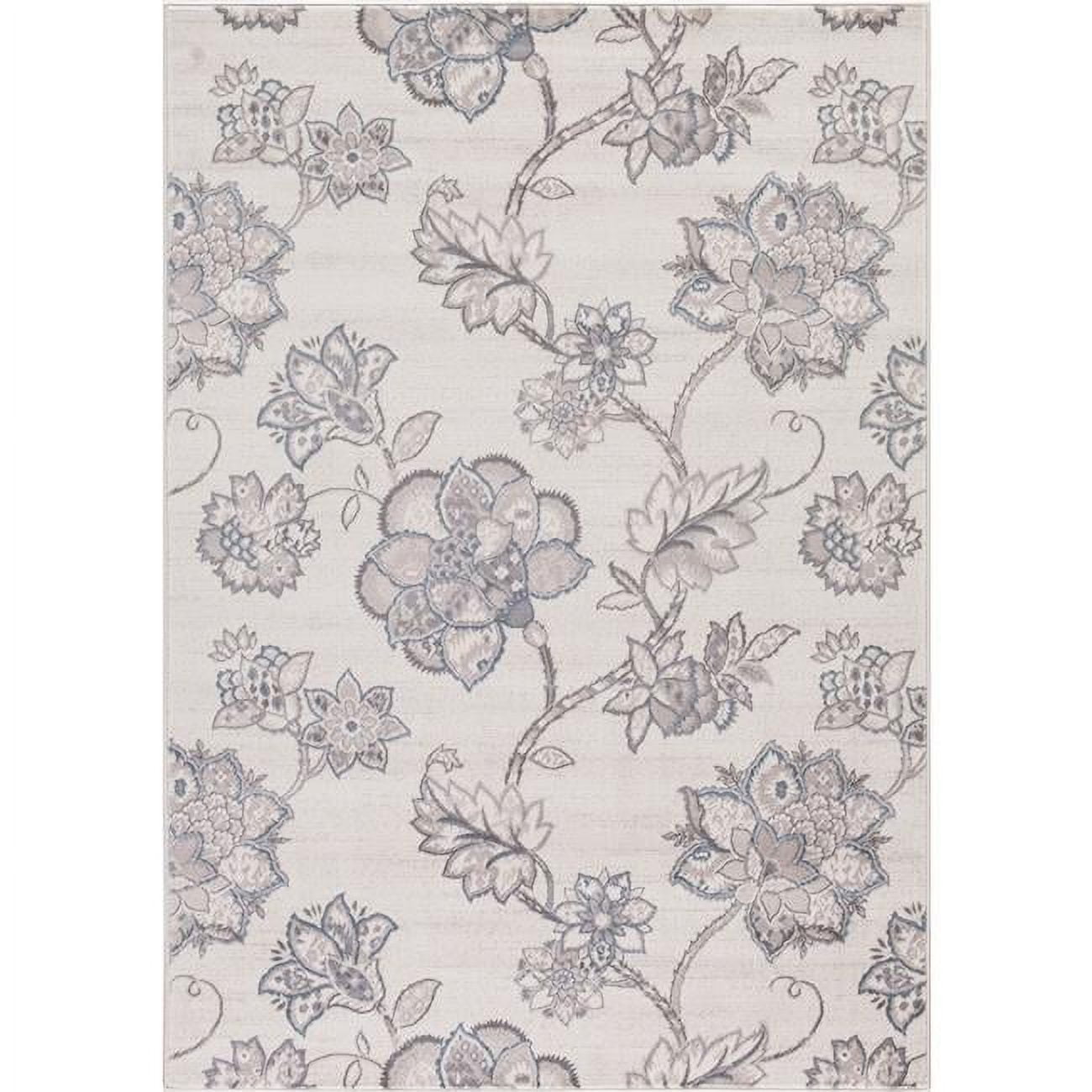 Lara Floral Harmony - Ivory - 5 ft. 3 in. x 7 ft. 7 in.