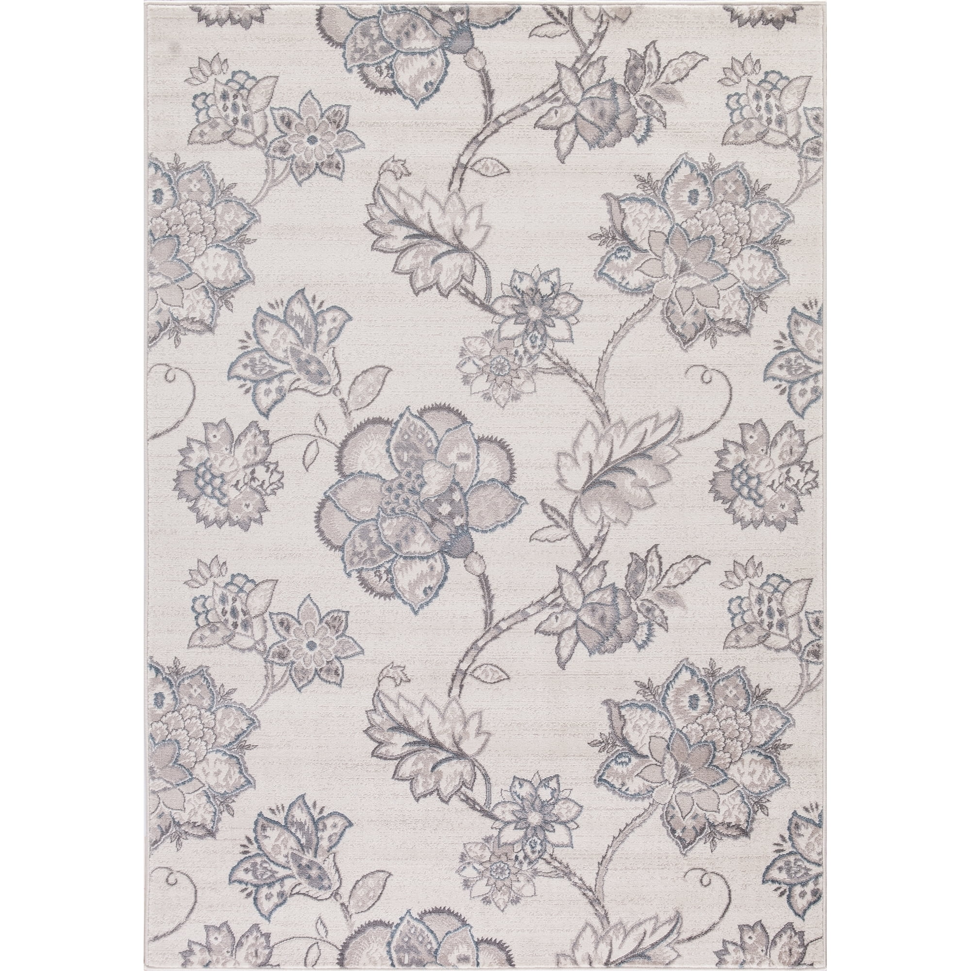 Concord Global 45126 6 ft. 7 in. x 9 ft. 3 in. Lara Floral Harmony - Ivory