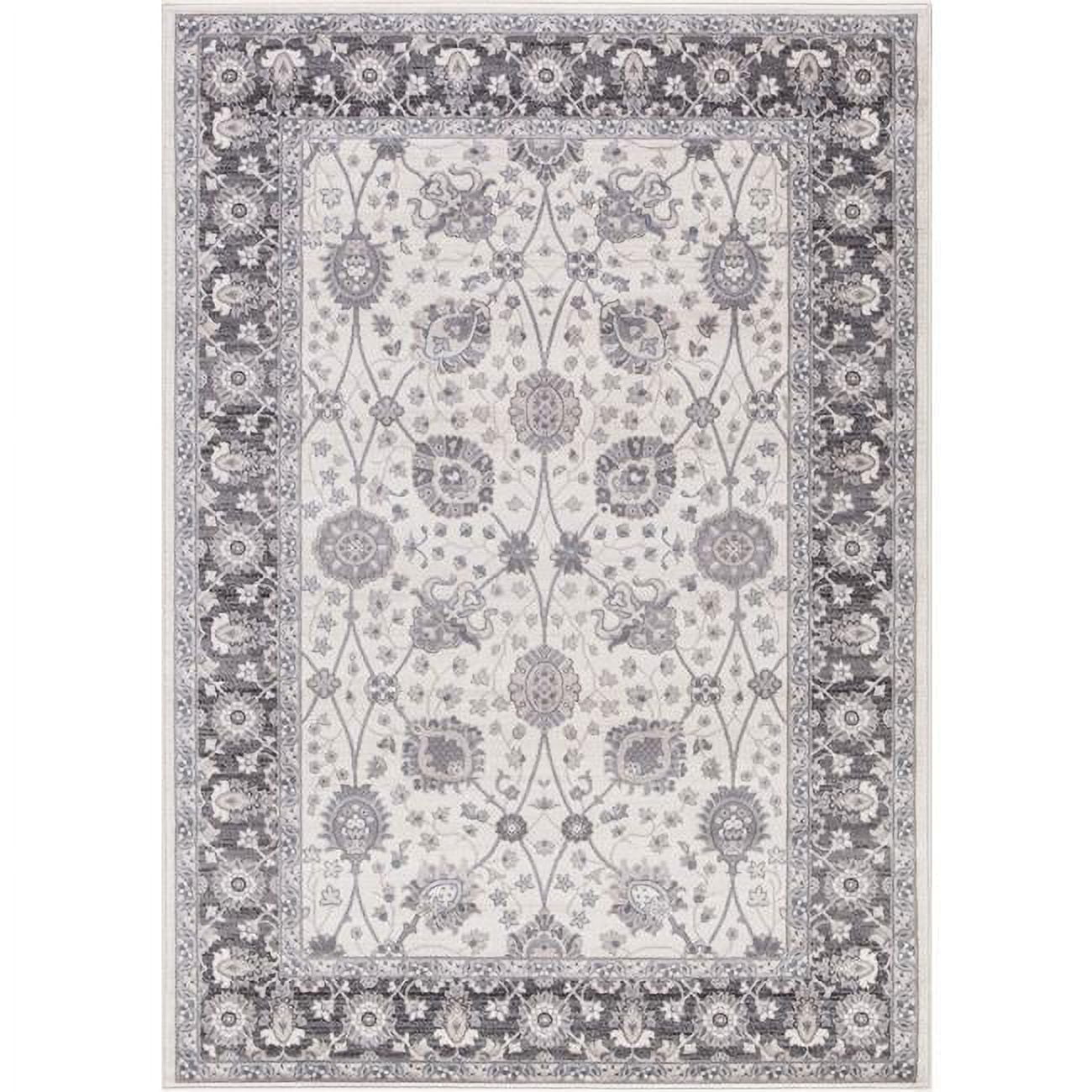 5 ft. 3 in. x 7 ft. 7 in. Lara Vase - Ivory, Grey