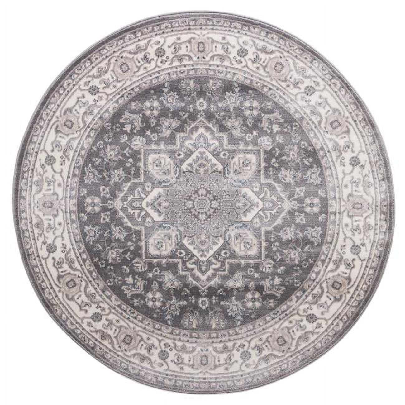 Picture of Concord Global 45460 5 ft. 3 in. Lara Heriz - Round, Grey