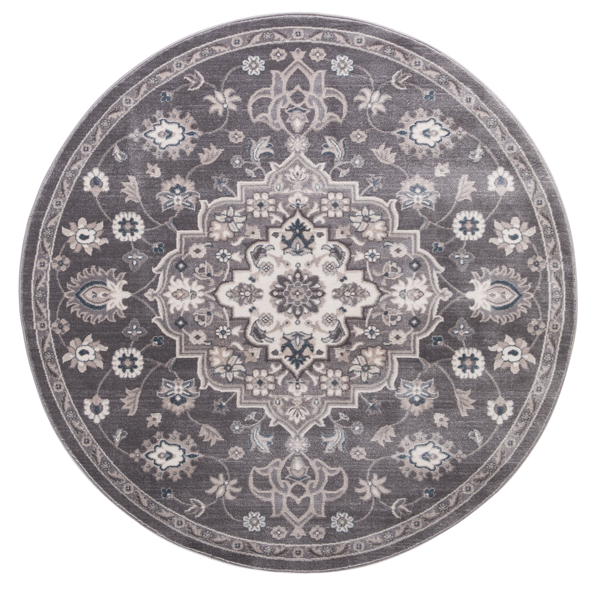 7 ft. 10 in. Lara Center Medallion - Round - Grey
