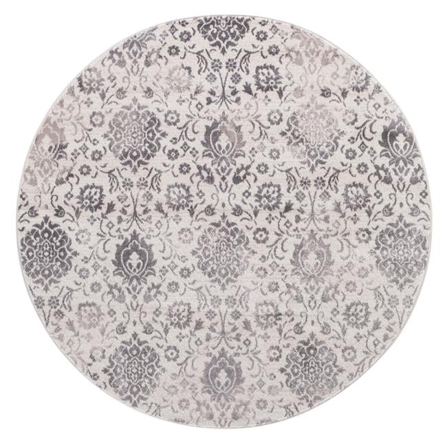 5 ft. 3 in. Lara Soft Damask Round - Ivory