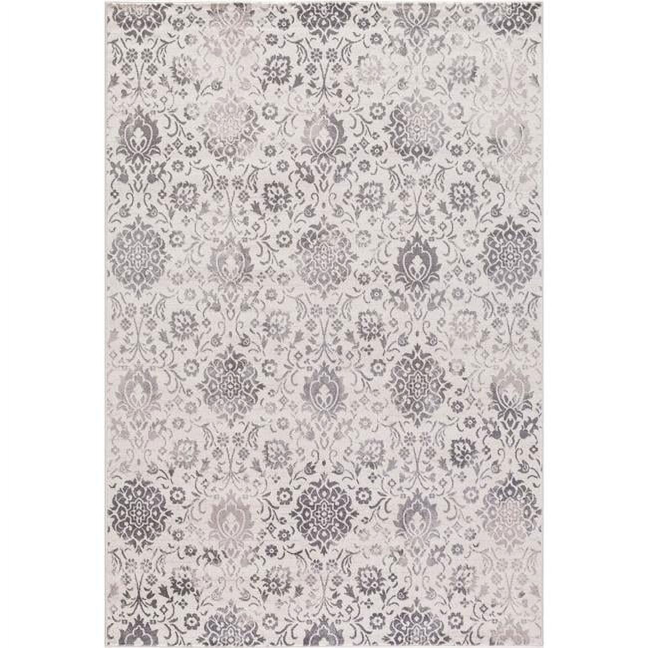 7 ft. 10 in. x 10 ft. 6 in. Lara Soft Damask - Ivory