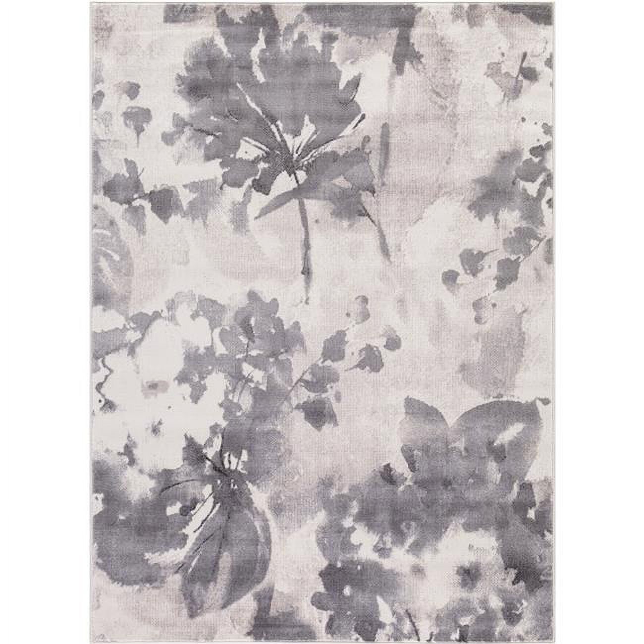 5 ft. 3 in. x 7 ft. 7 in. Lara Watercolor Flower - Ivory