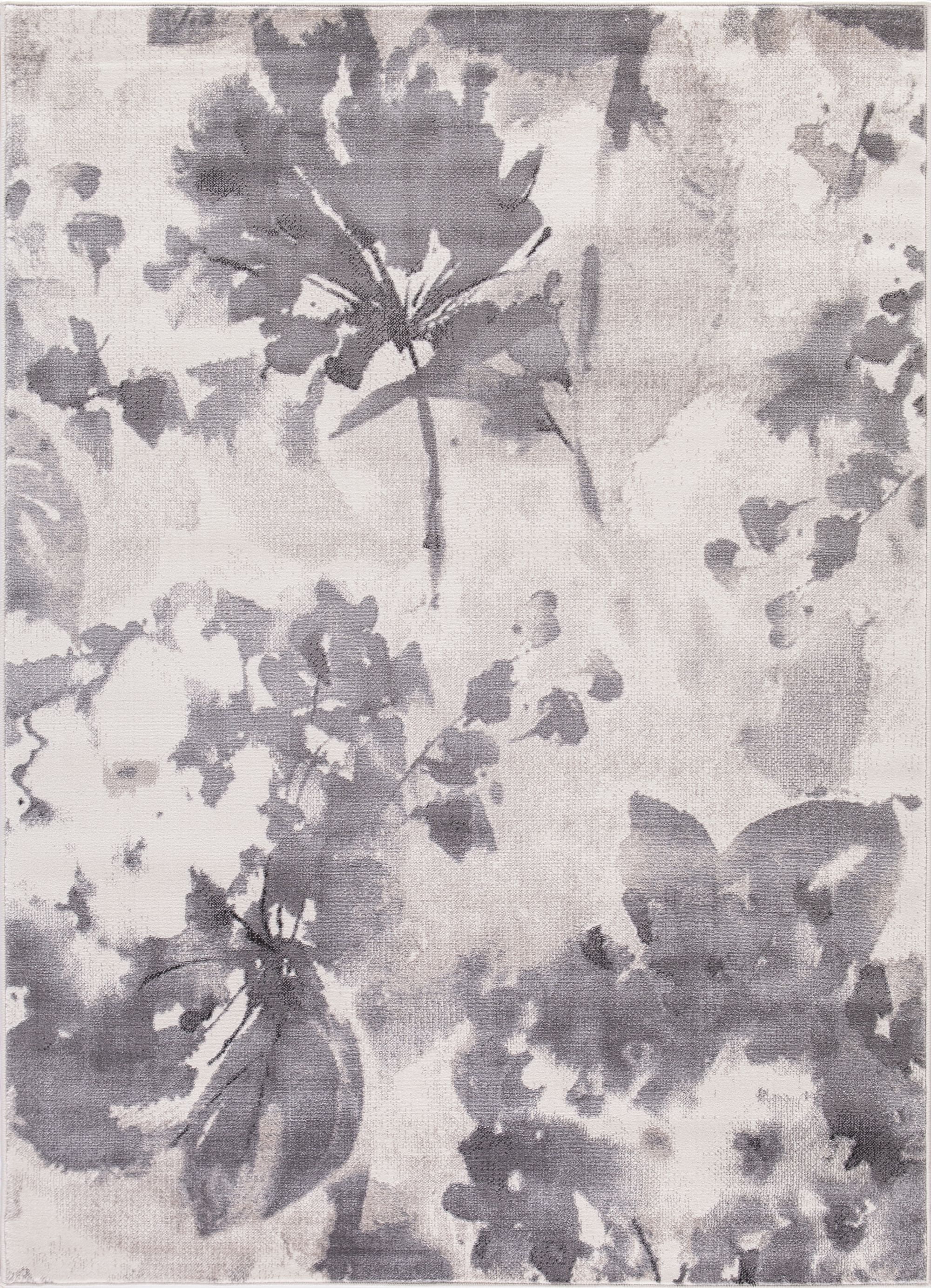 Concord Global 46026 6 ft. 7 in. x 9 ft. 3 in. Lara Watercolor Flower - Ivory