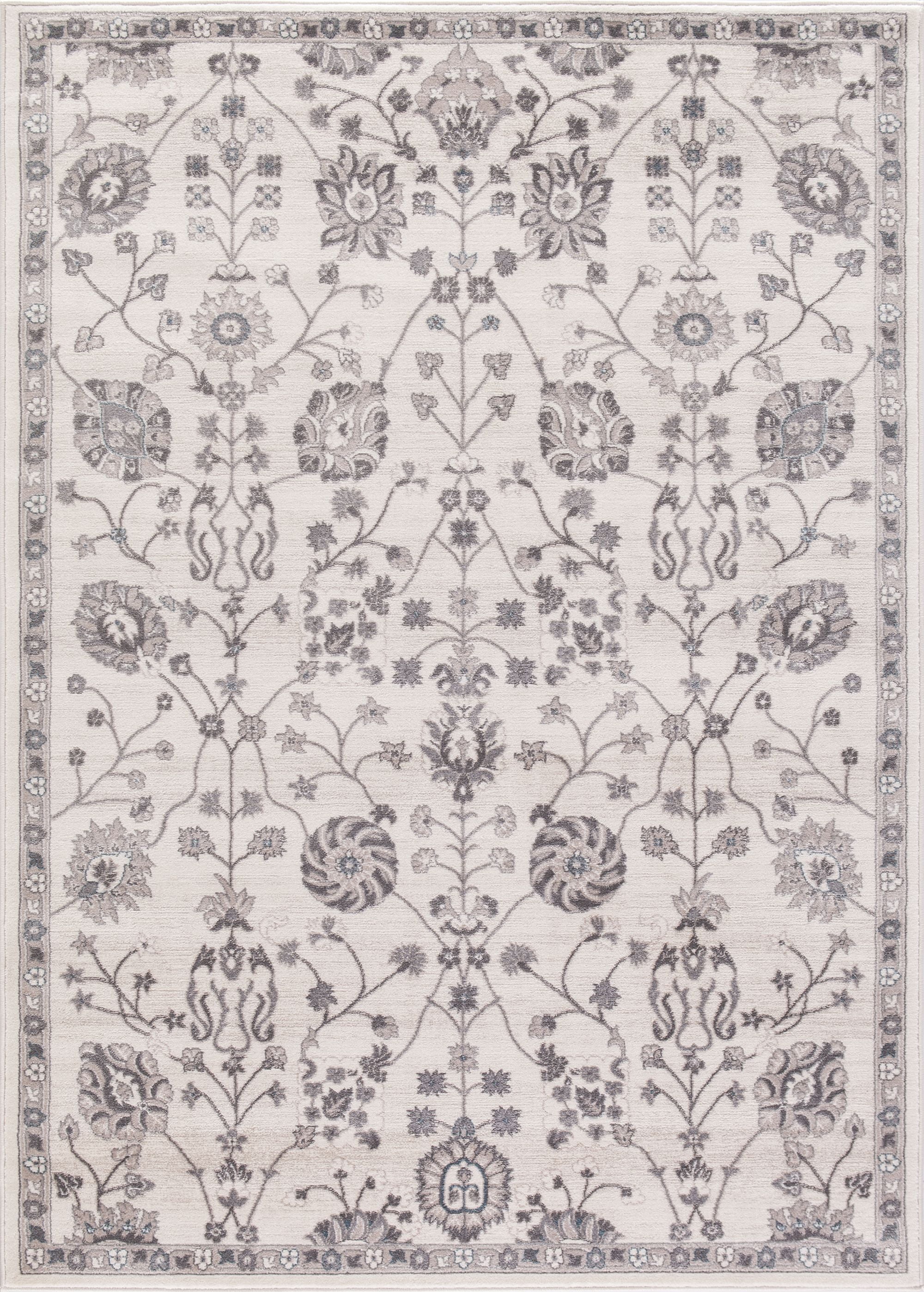 Concord Global 46126 6 ft. 7 in. x 9 ft. 3 in. Lara Open Vase - Ivory