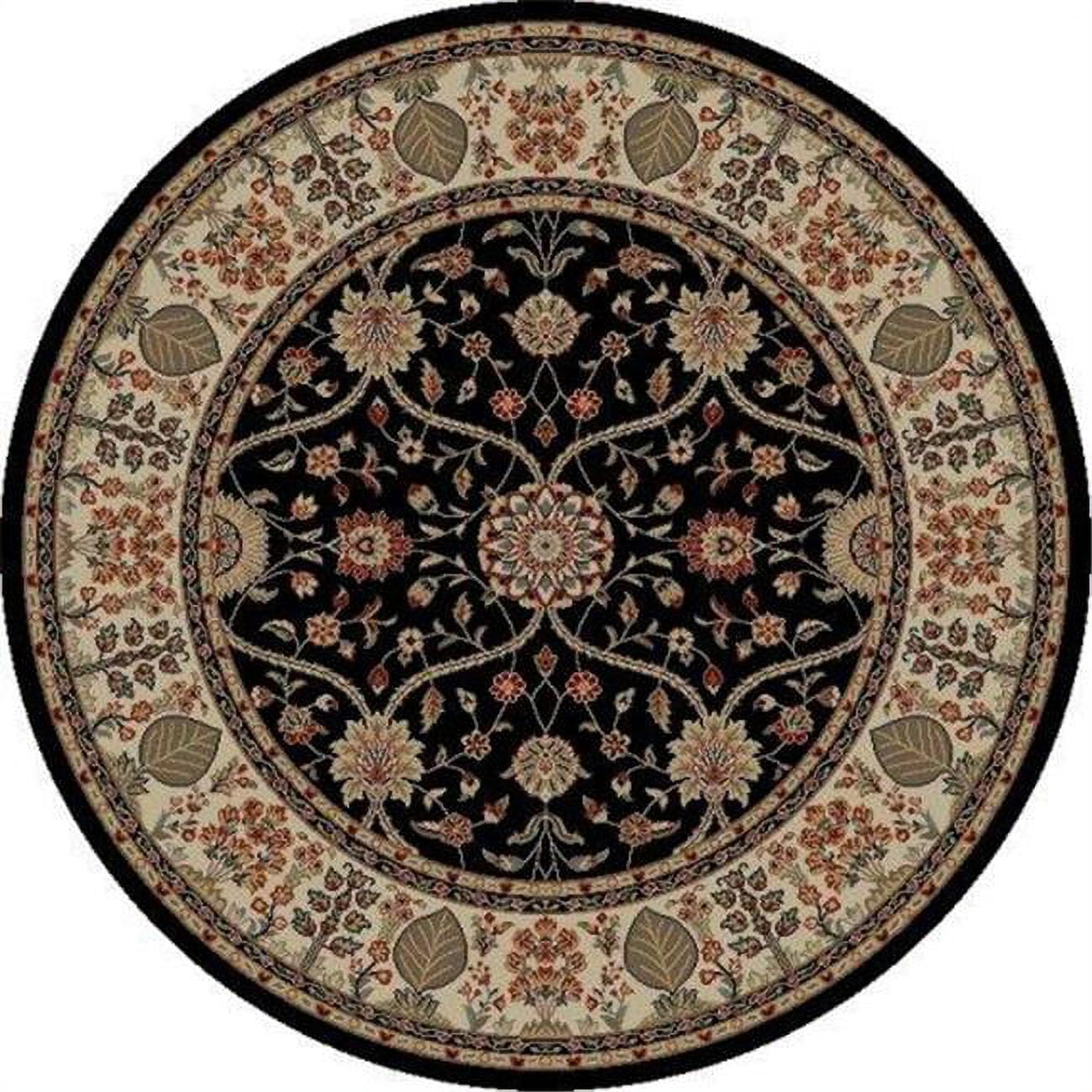 5 ft. 3 in. Jewel Voysey - Round, Black