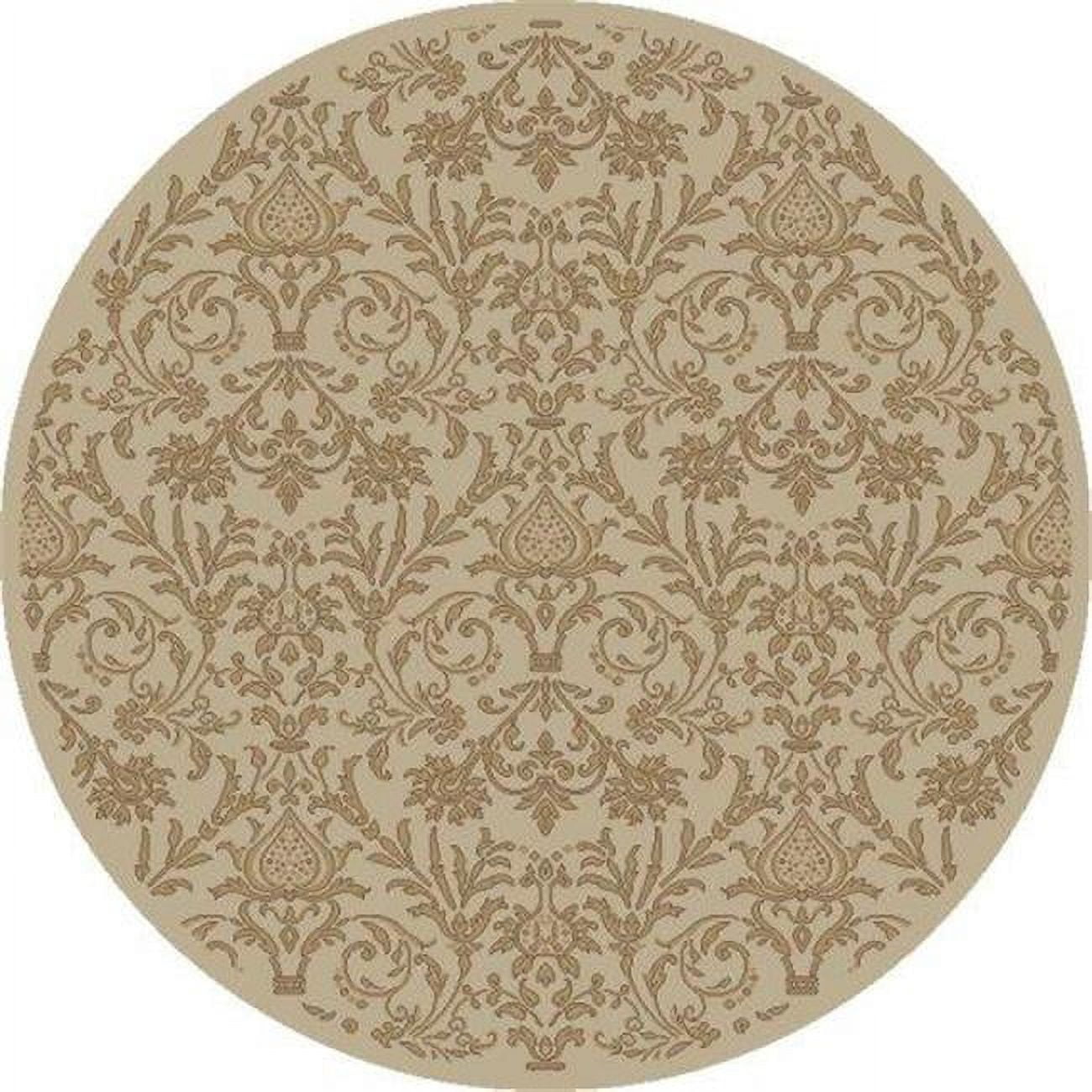 Jewel Damask - Ivory - 5 ft. 3 in. Round