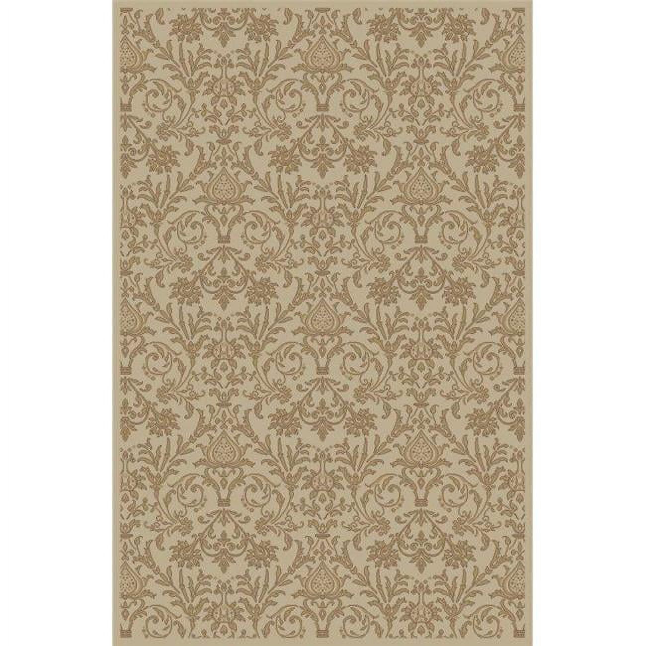 Jewel Damask - Ivory - 5 ft. 3 in. x 7 ft. 7 in.