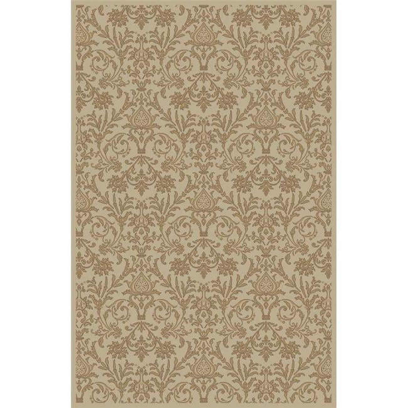 9 ft. 3 in. x 12 ft. 6 in. Jewel Damask - Ivory